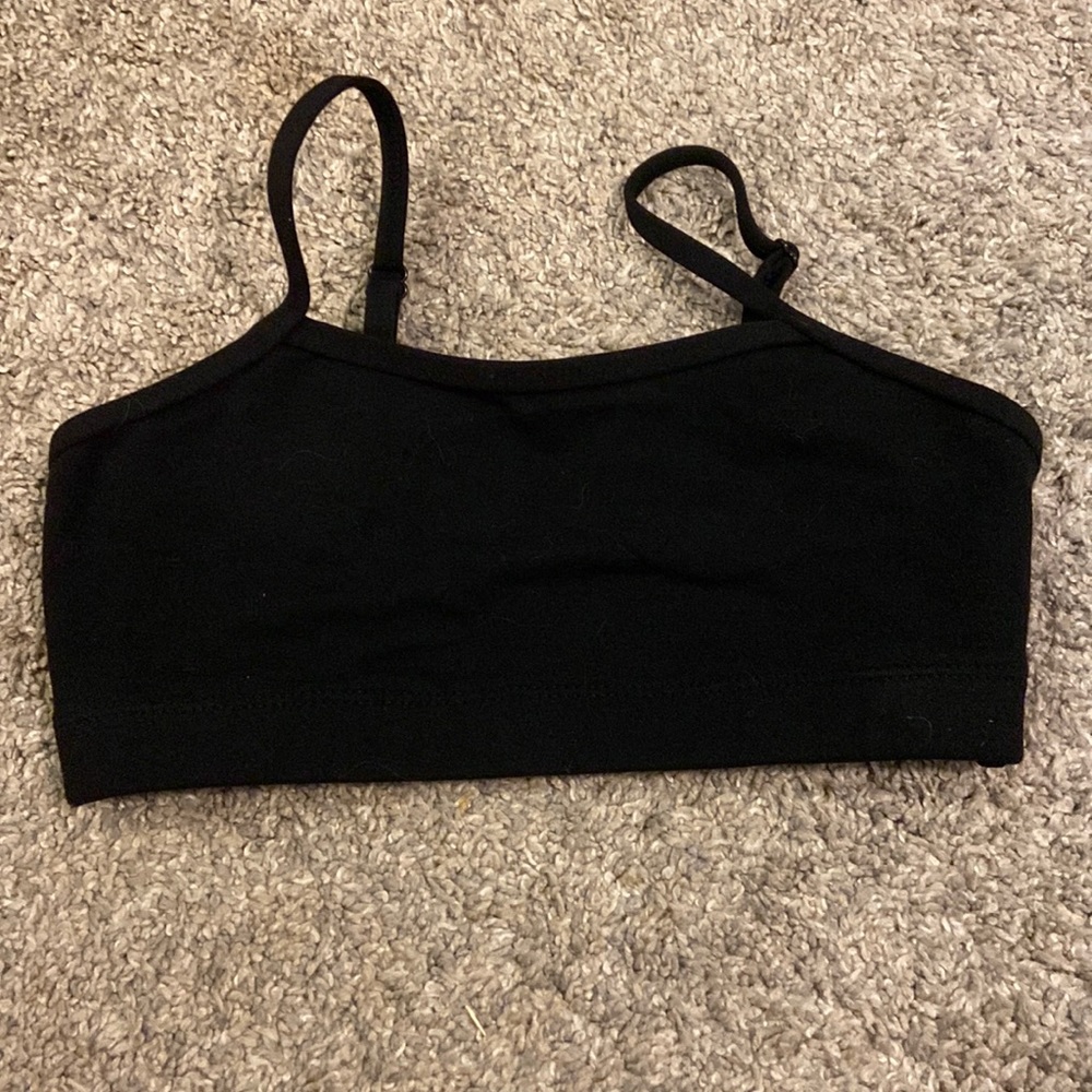 Childs Black Balera Sports Bra Size kids 7/8